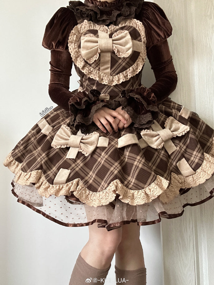 Ribbon Gift Box ミニ丈ジャンパースカートとトップスのセット