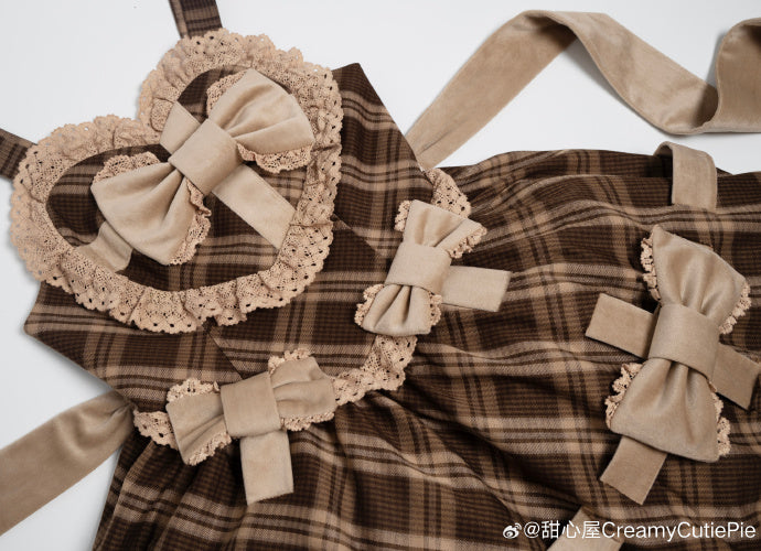 Ribbon Gift Box ミニ丈ジャンパースカートとトップスのセット