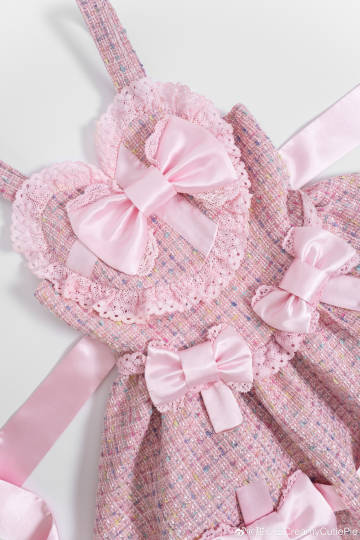 Ribbon Gift Box ミニ丈ジャンパースカートとトップスのセット