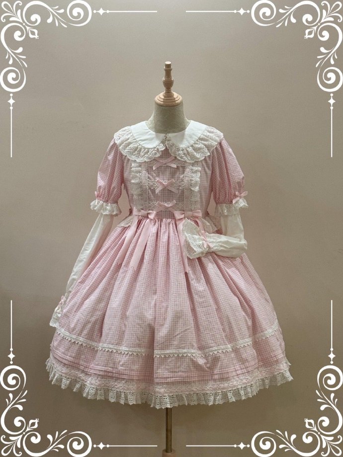 【受注予約5/21まで】Laura's Doll 付け袖付ワンピース・全5色