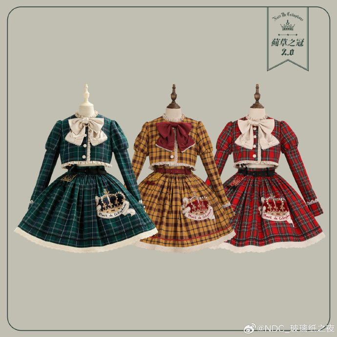 Thistle Crown チェックのショート丈ジャケット