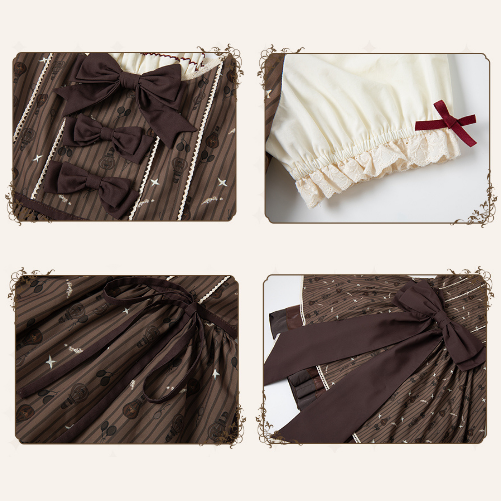 Bear Balloon スクエアネックフェイクレイヤードワンピース