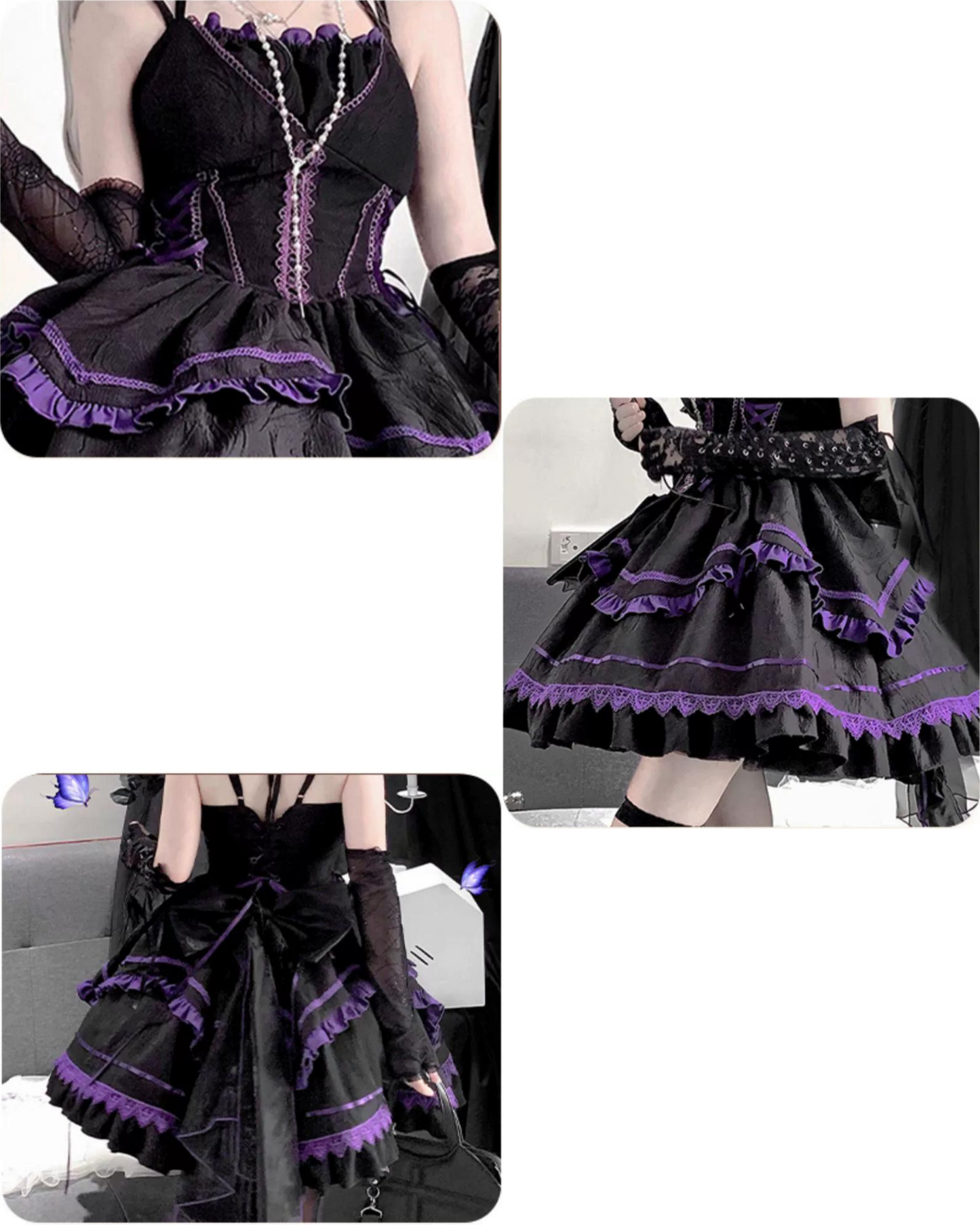 Black Swan Cross Ruffle Jumper Skirt and Bolero