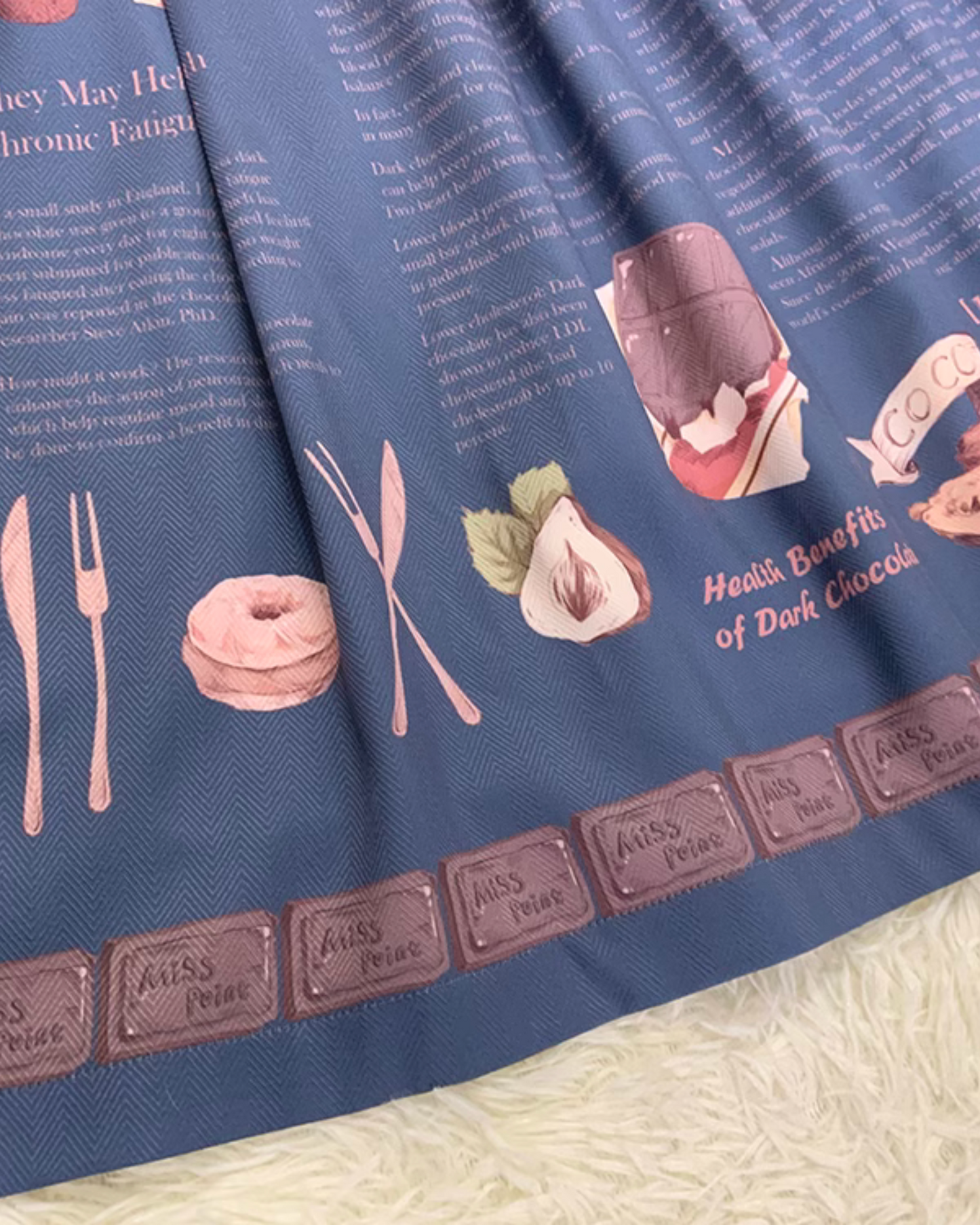 【予約販売】Coffee Break チョコレートプリントジャンパースカート