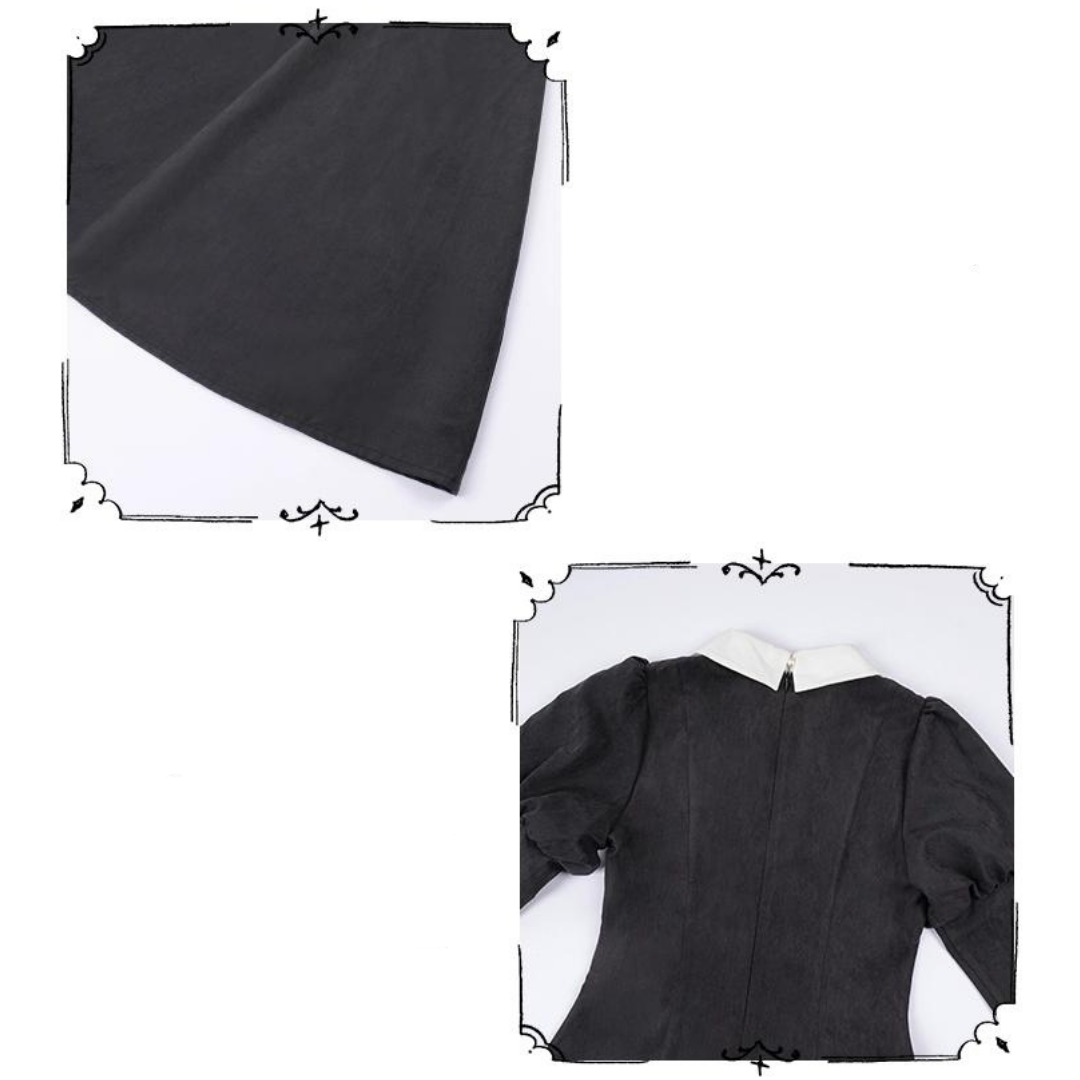 Sister dress with bat necklace