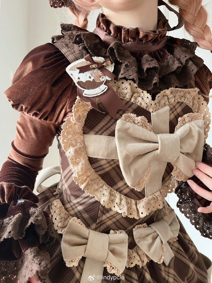 Ribbon Gift Box ミニ丈ジャンパースカートとトップスのセット