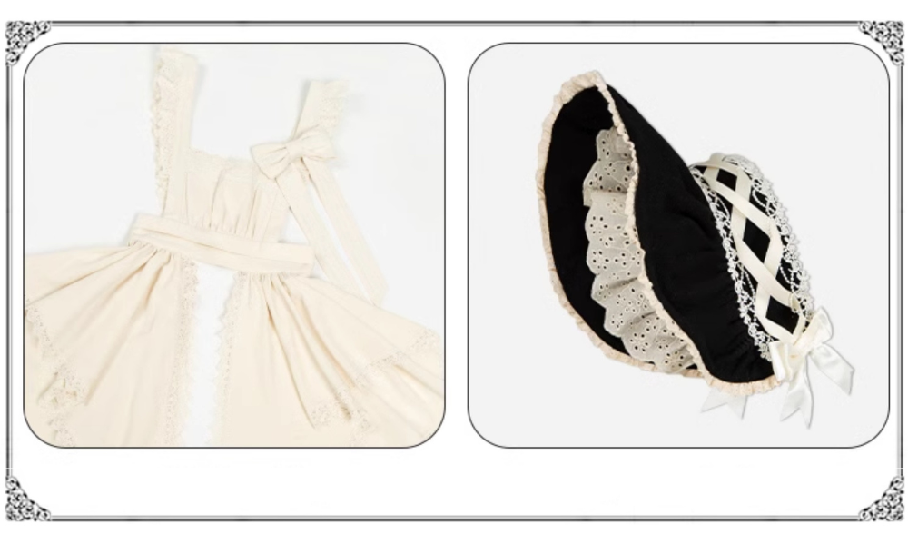 十六夜 和風メイドワンピースセット ロング丈