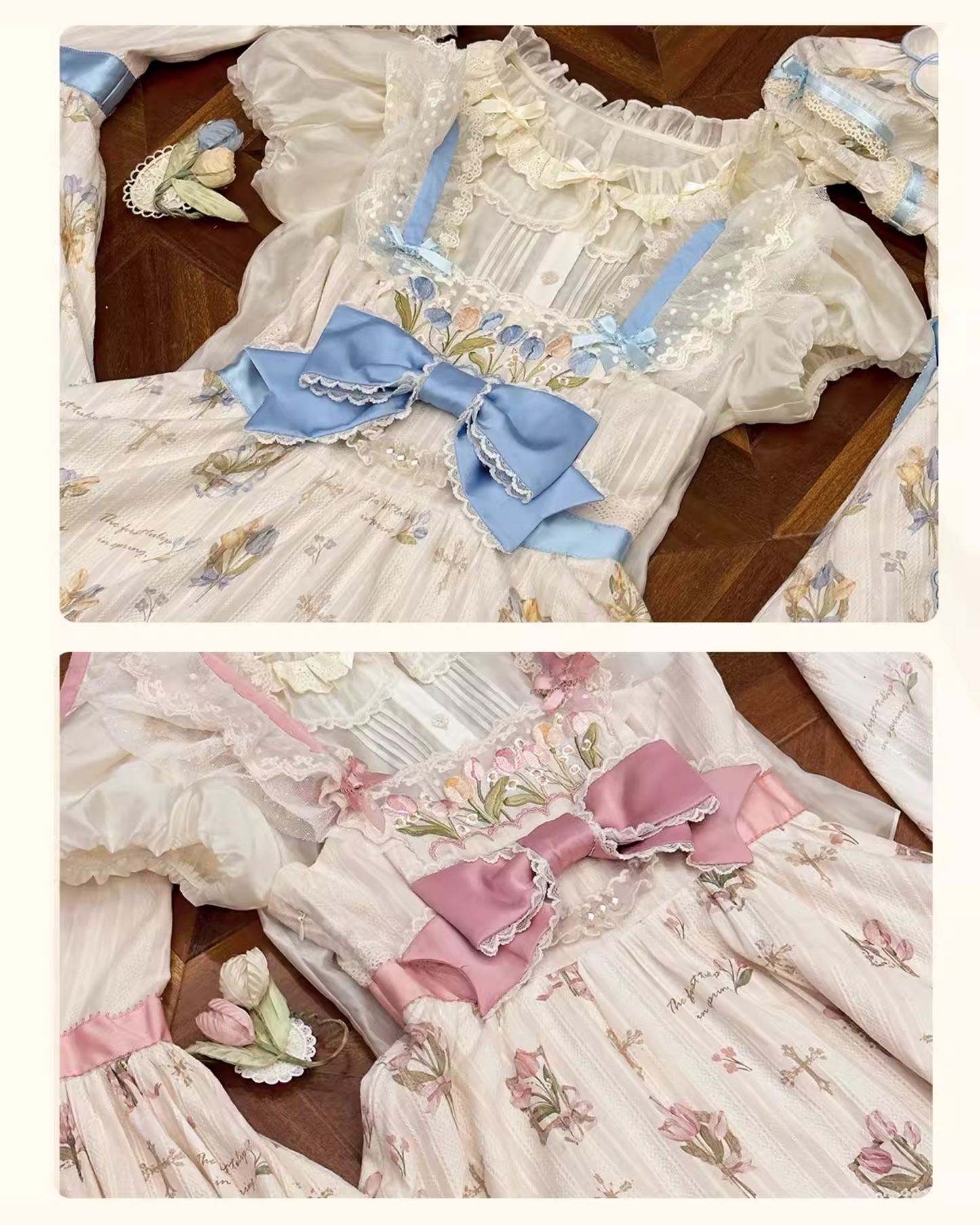 Tulip Bouquet Big Ribbon Jumper Skirt