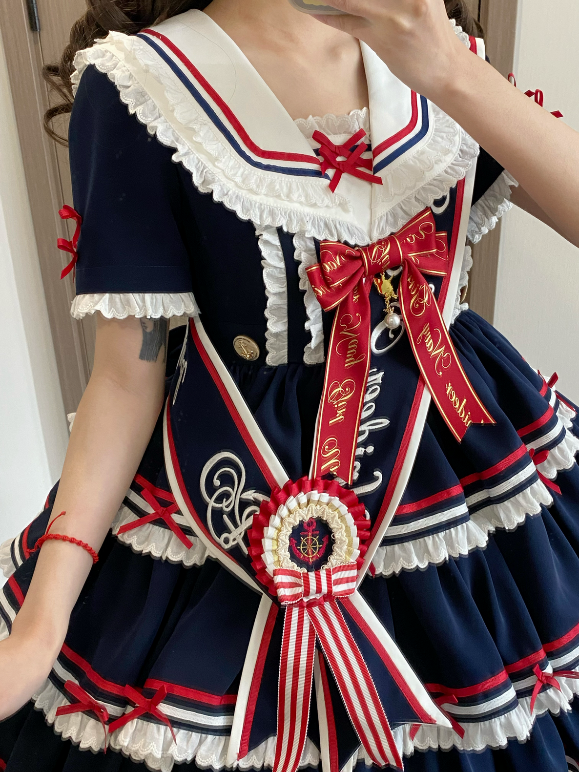 同時購入のみ【受注予約4/28まで】セーラー襟と3段フリルの2wayマリンワンピース用アクセサリー