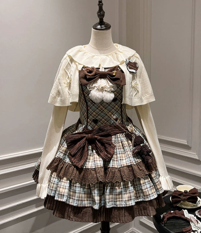 【受注予約7/28まで】Chocolate Mint Day ケープ付ニット