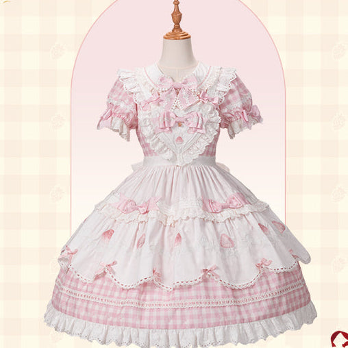 【受注予約11/18まで】Strawberry Cake Guide メイド風ワンピース