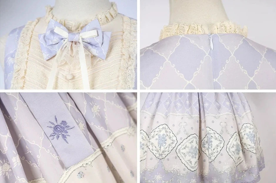 Forget Me Not Pastel color printed jumper skirt