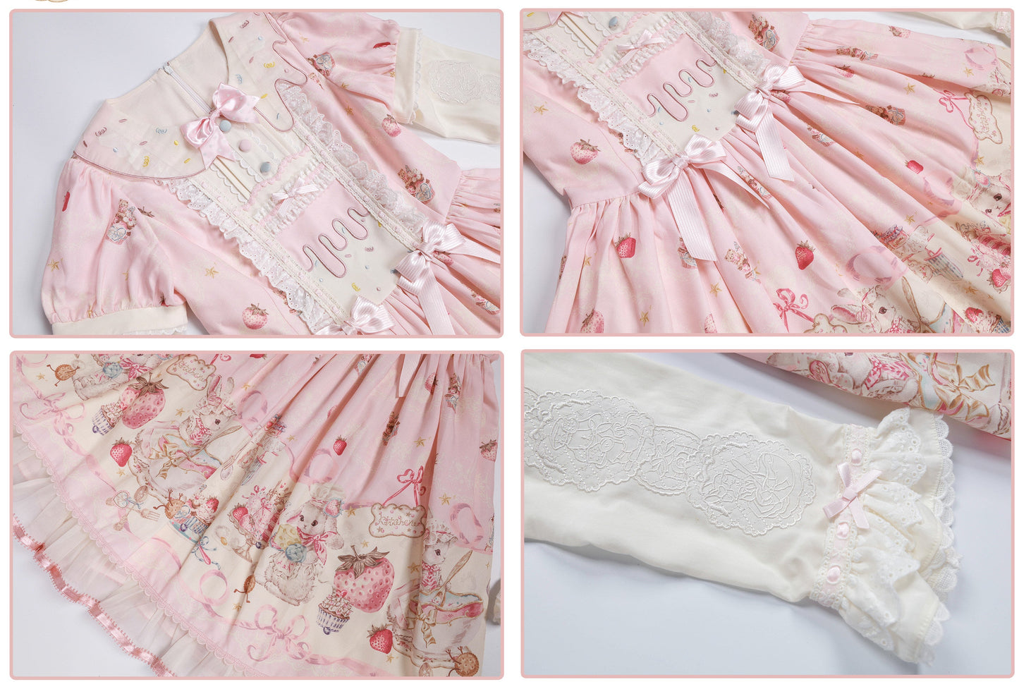 【受注予約1/7まで】Bunny Bakery 付け袖付きワンピース・オーガンジータイプ