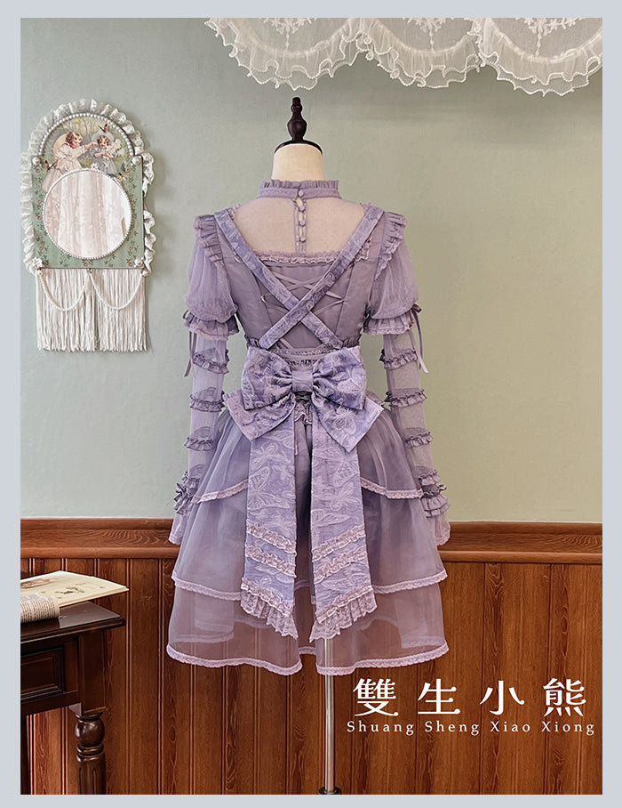 【受注予約4/28まで】Camellia Dream ヴェール付サスペンダーショートパンツ