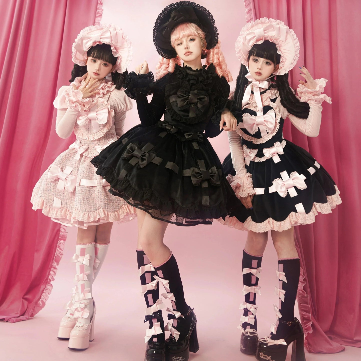 Ribbon Gift Box ミニ丈ジャンパースカートとトップスのセット