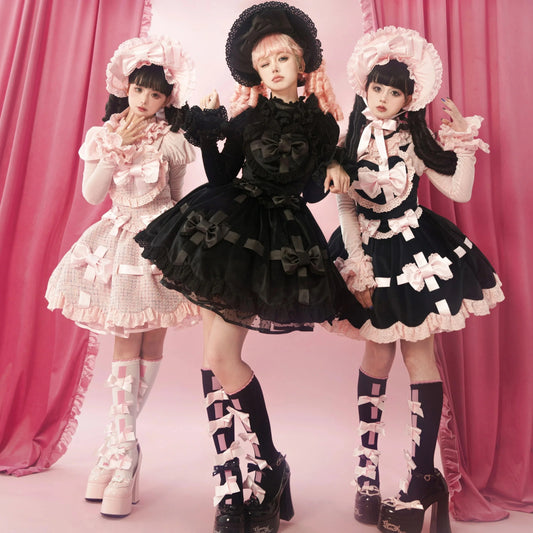 Ribbon Gift Box ミニ丈ジャンパースカート