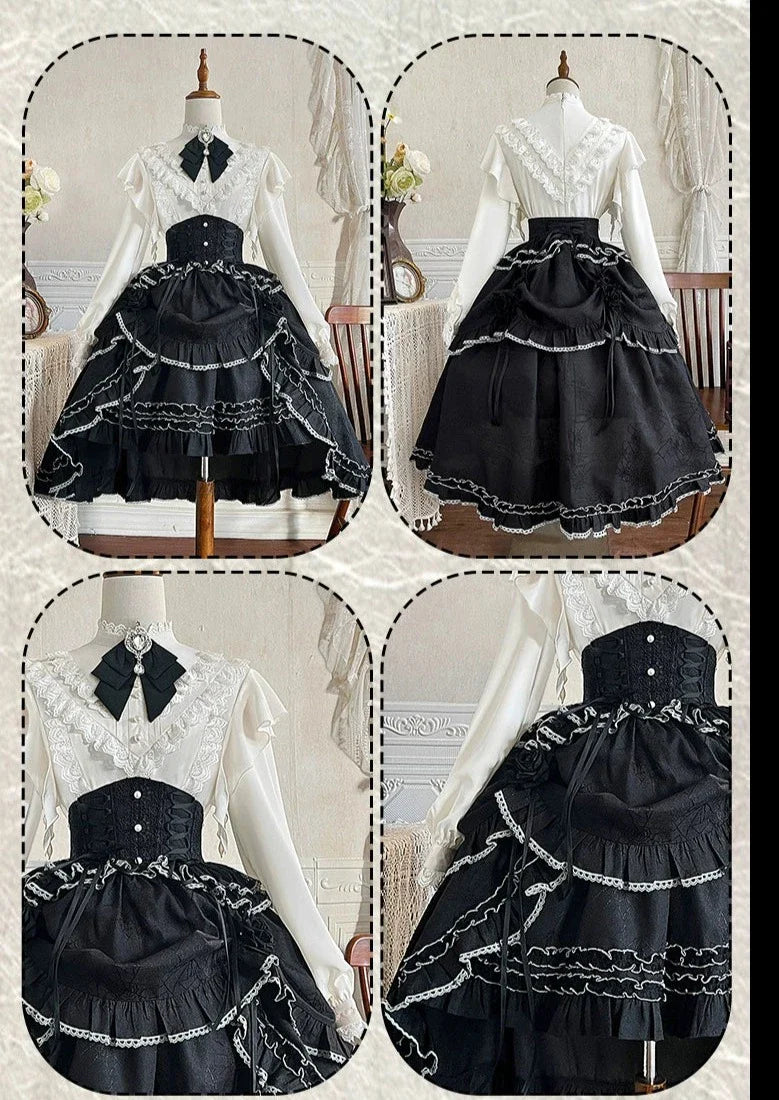 New Moon Night Blouse and Corset-style Skirt Setup