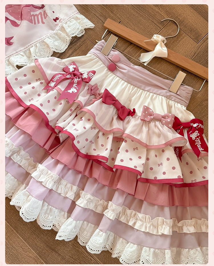 【受注予約6/11まで】Bow Rabbit ティアードスカート
