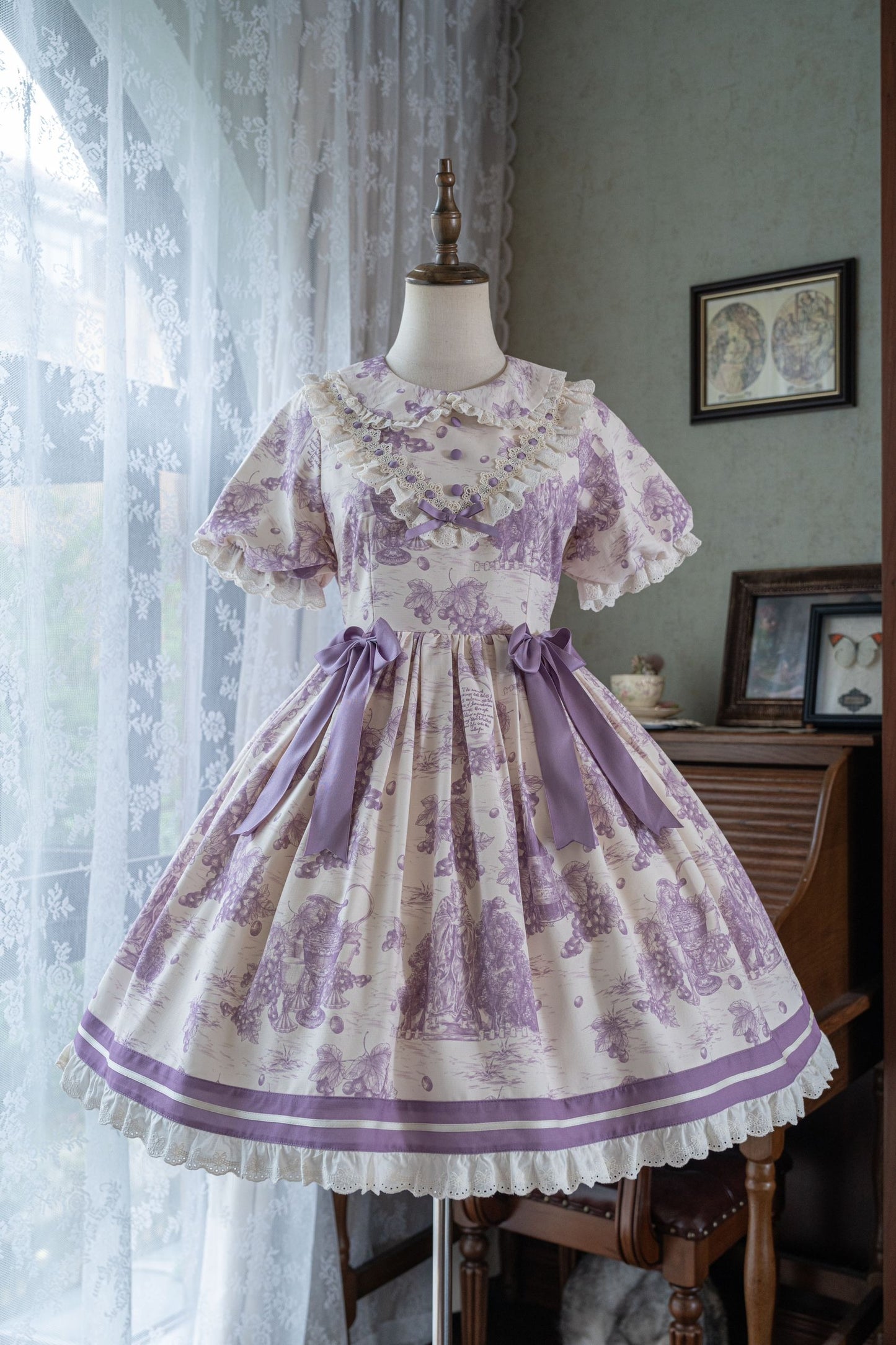 Grape Moonling 半袖ワンピース