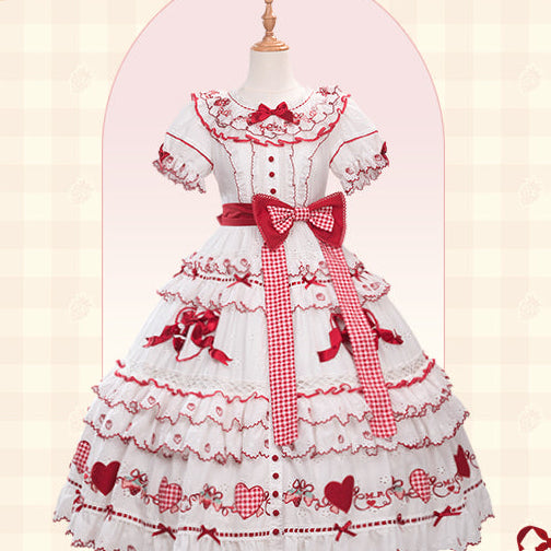 【受注予約11/18まで】Strawberry Cake Guide ティアードワンピース