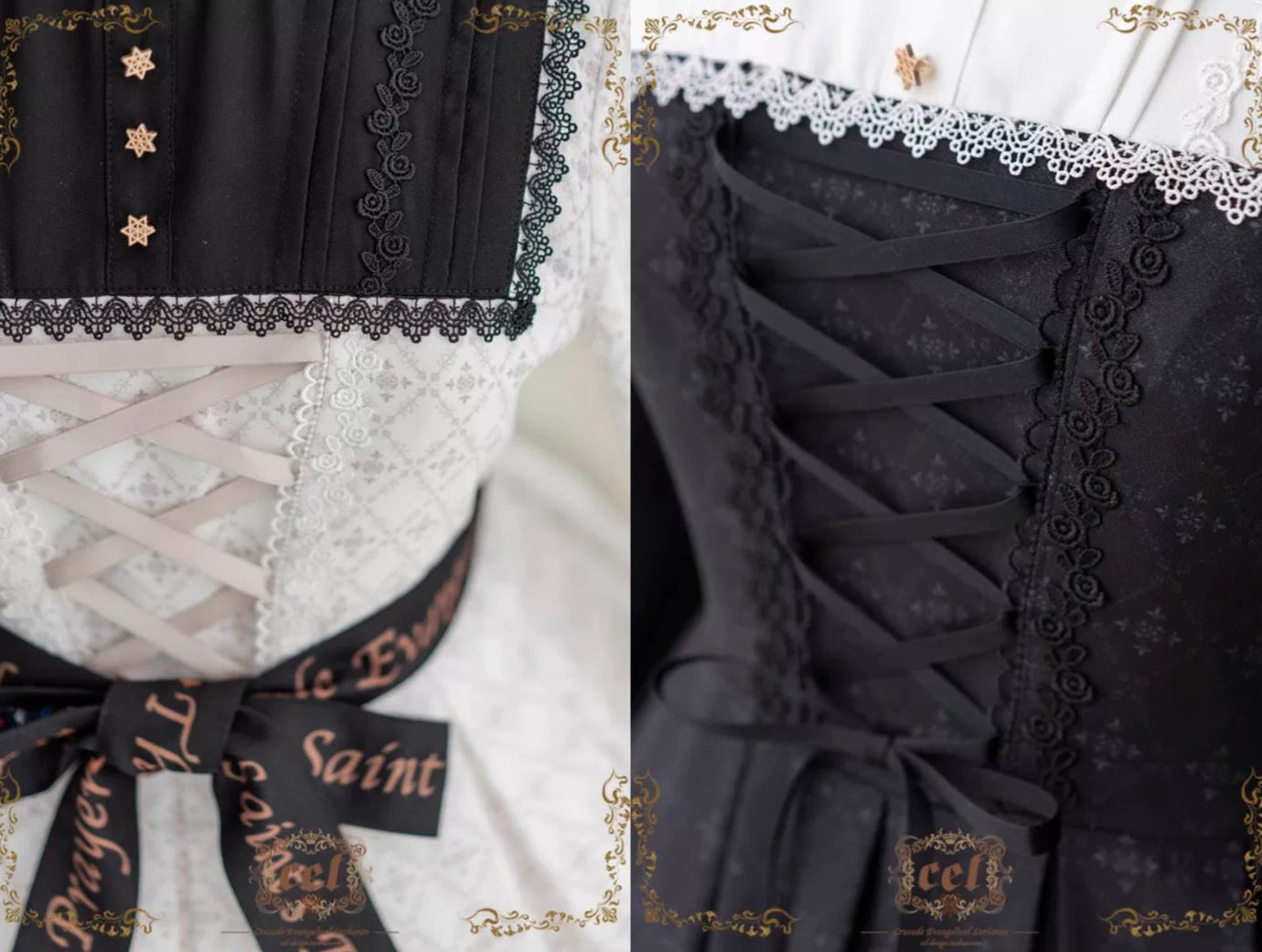 The Holy Cross 付け襟付きワンピース・ショート丈