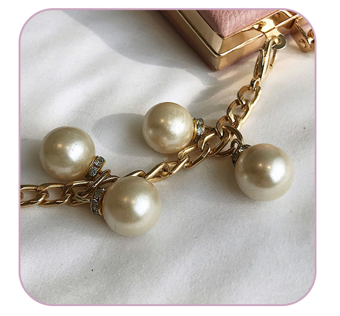 アンティーク風天使のチェーンミニバッグ