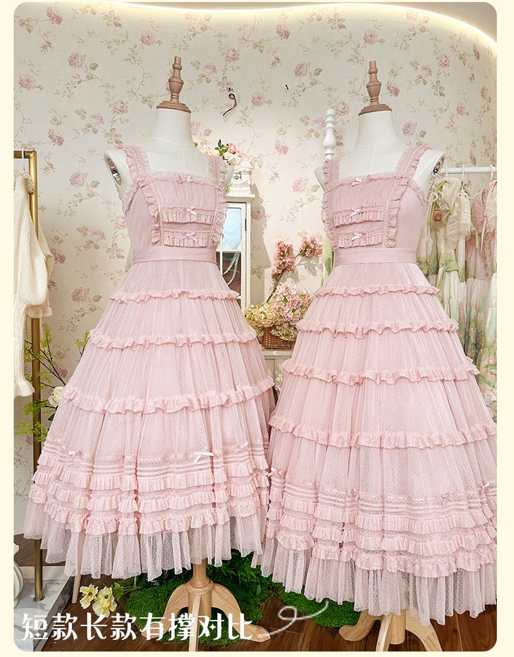 【再販・受注予約2/12まで】Fragrant Grass ドットチュールジャンパースカート