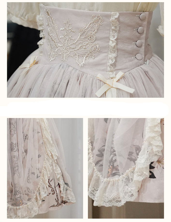 【受注予約11/19まで】Butterfly and Bone プリントスカート