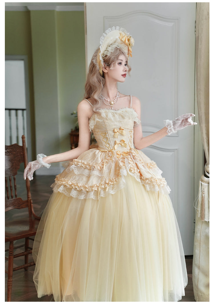 Rose Gold フリルトップスとスカート ロング丈・ショート丈