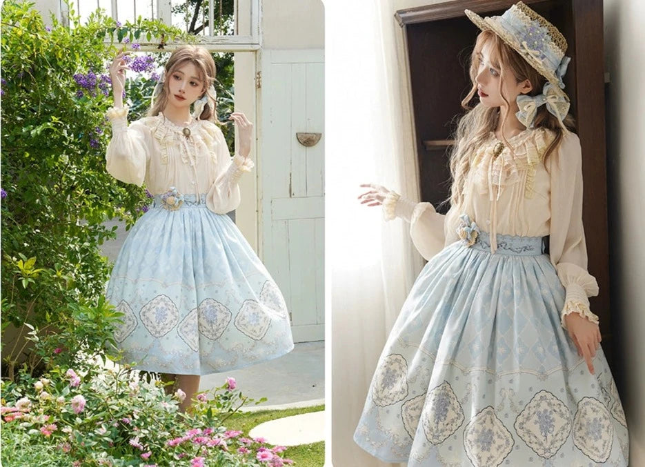 Forget Me Not Ecru Classic Blouse