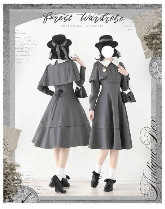 Forest Antique Box ケープ付きワンピース