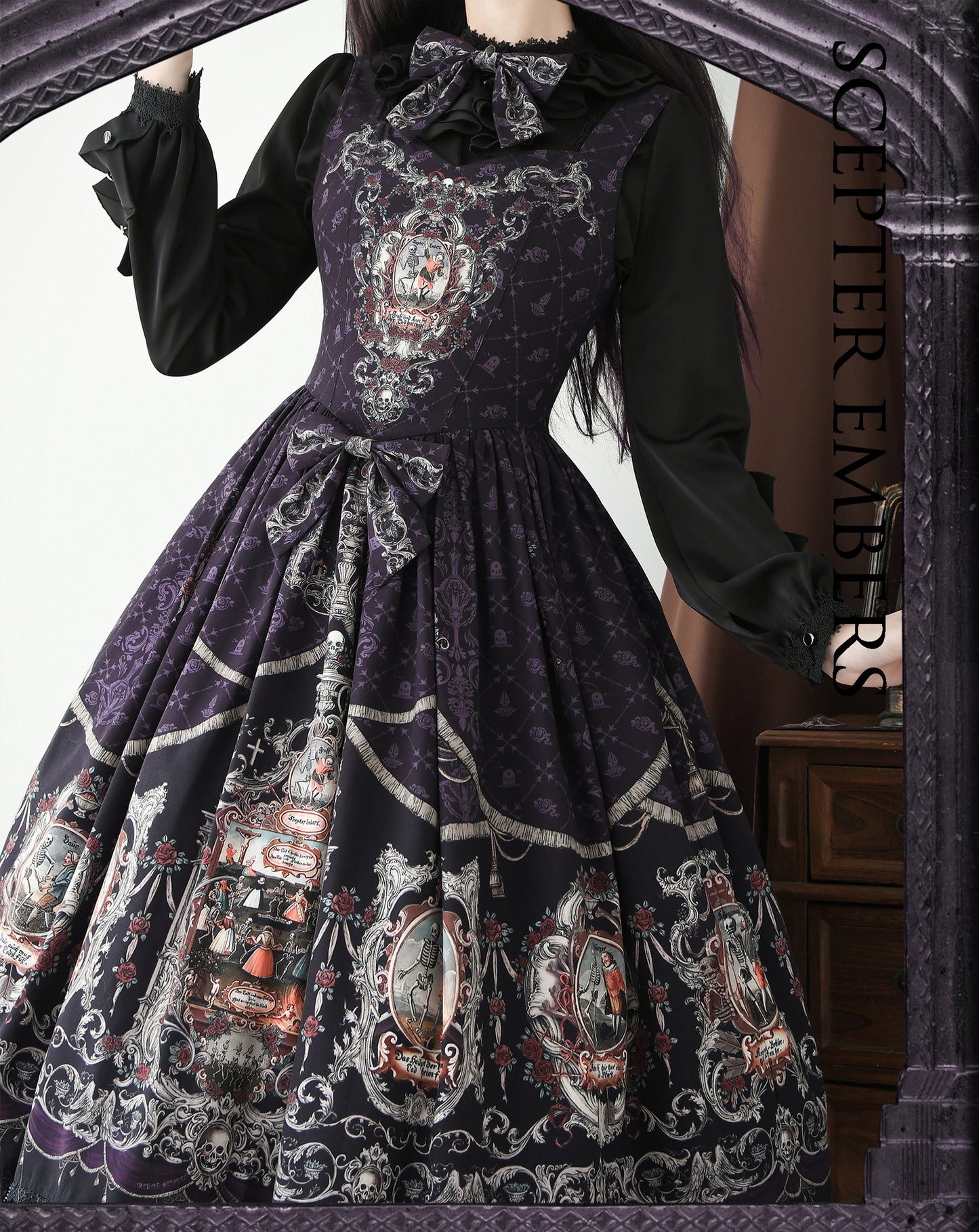 【受注予約4/28まで】Dark Dance ゴスロリジャンパースカート2型・パープル