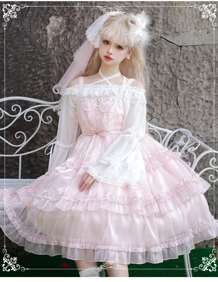 chiffon design shoulder blouse