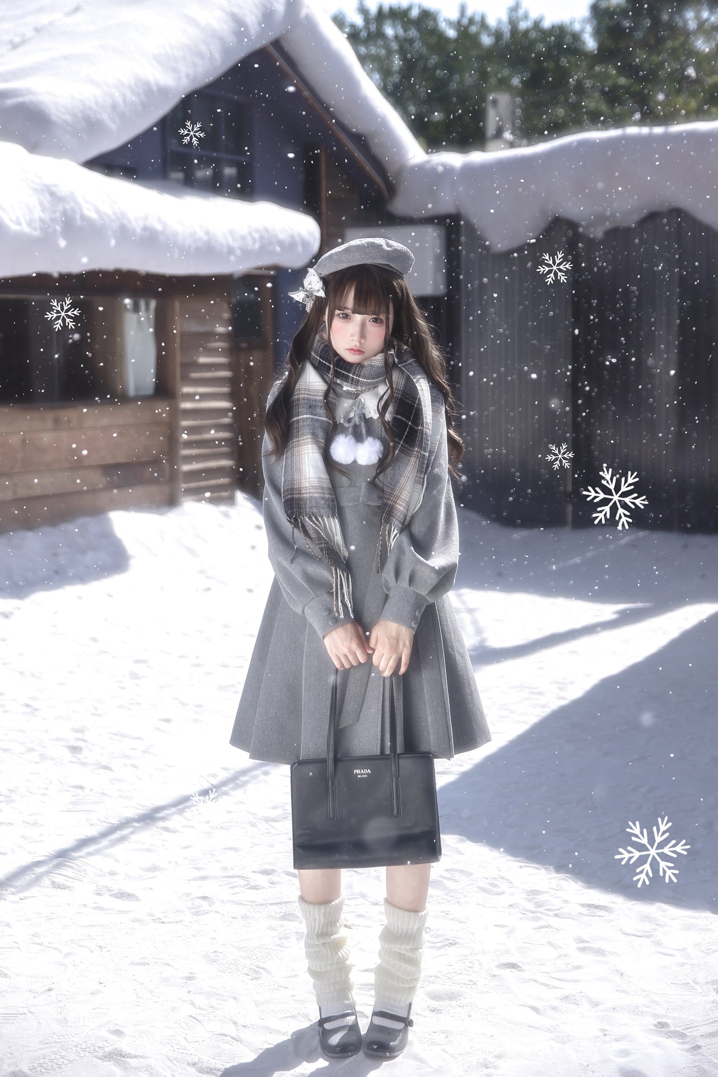 Miss Gray ふわふわ襟付きコート