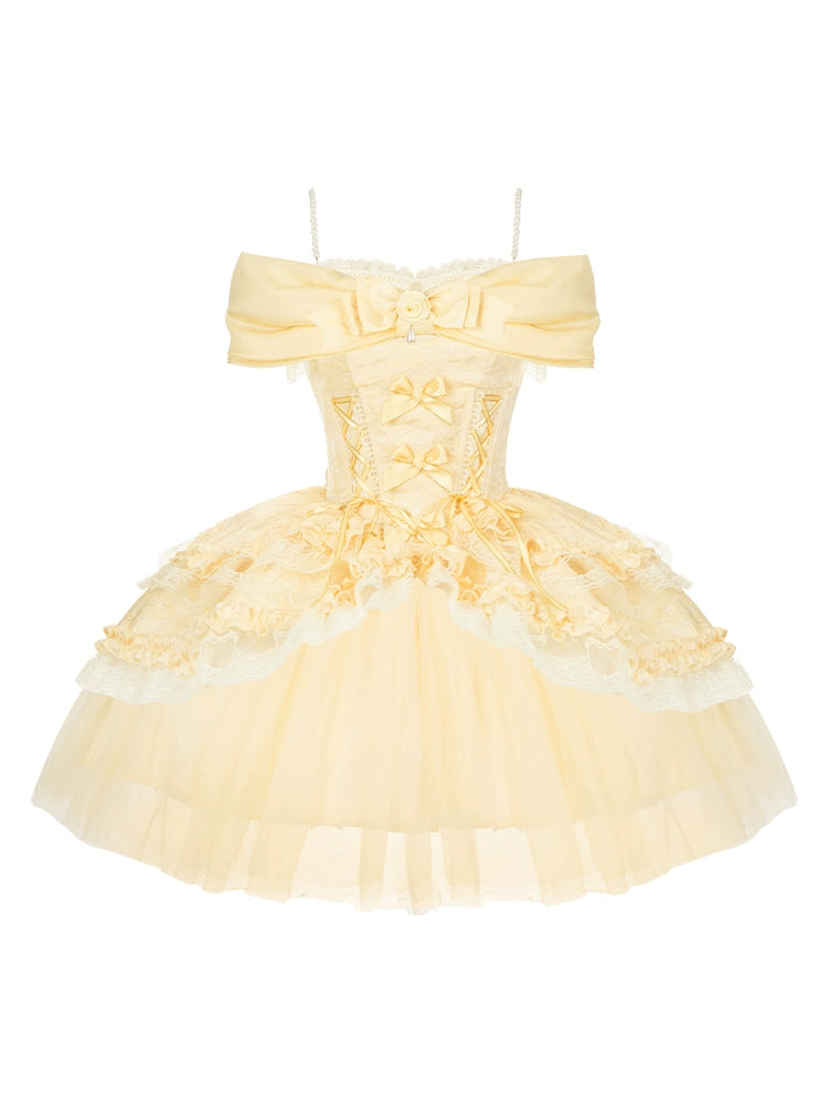 Rose Gold フリルトップスとスカート ロング丈・ショート丈