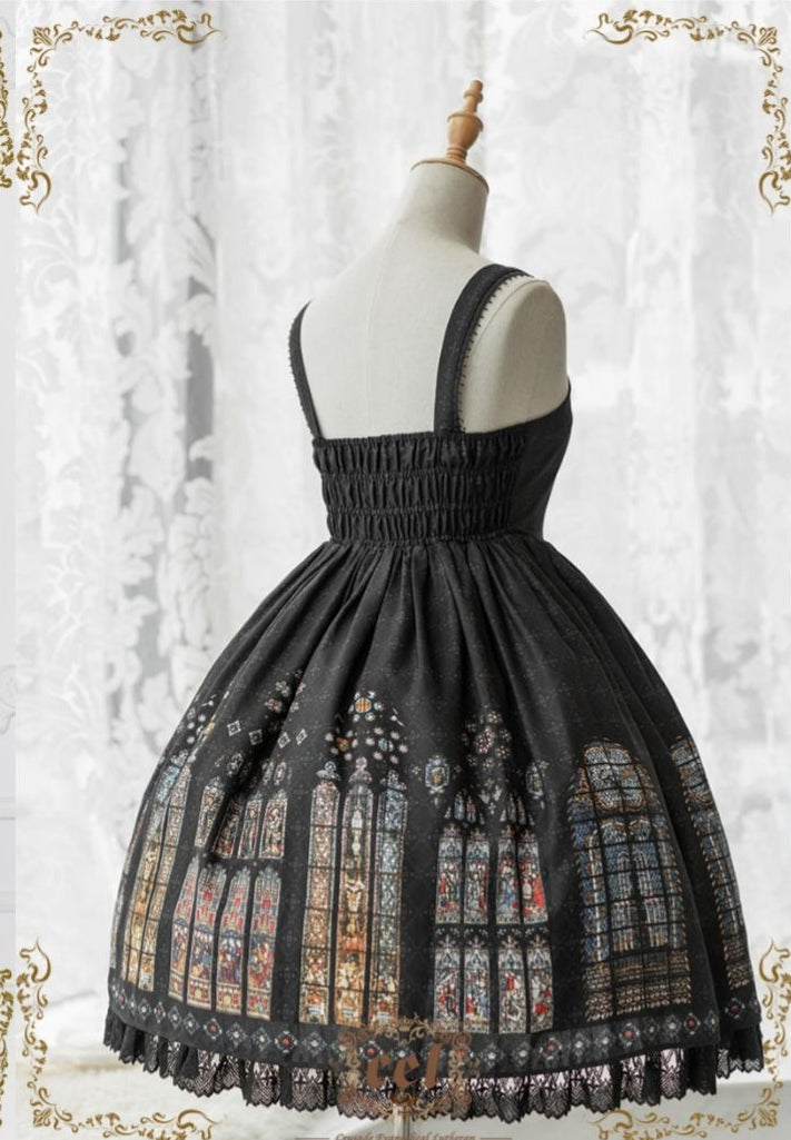 The Holy Cross 付け襟付きジャンパースカート・ショート丈