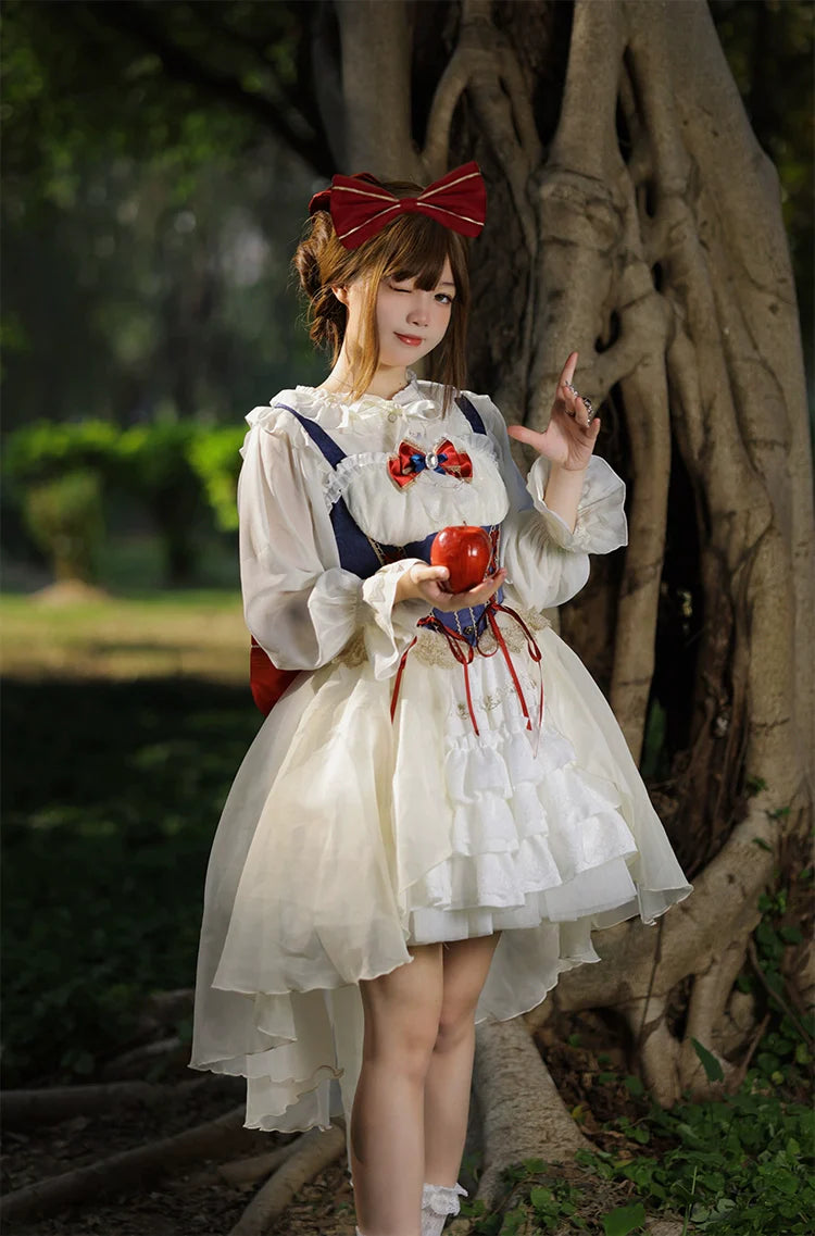 フラワーボタン長袖ブラウス