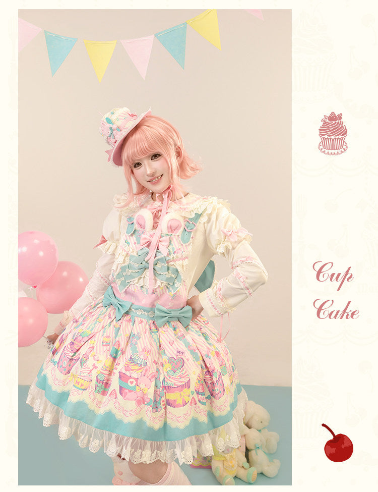 【受注予約1/26まで】Sweet Cup Cake リボンブラウス