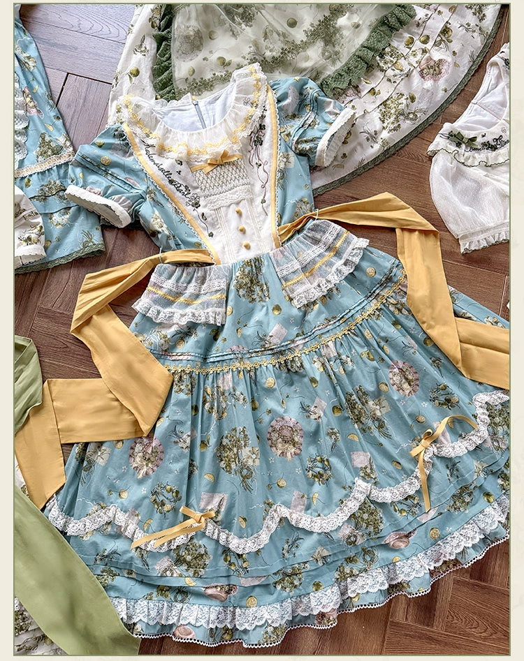 【受注予約5/18まで】Four Leaf Clover and Lime プリントワンピース