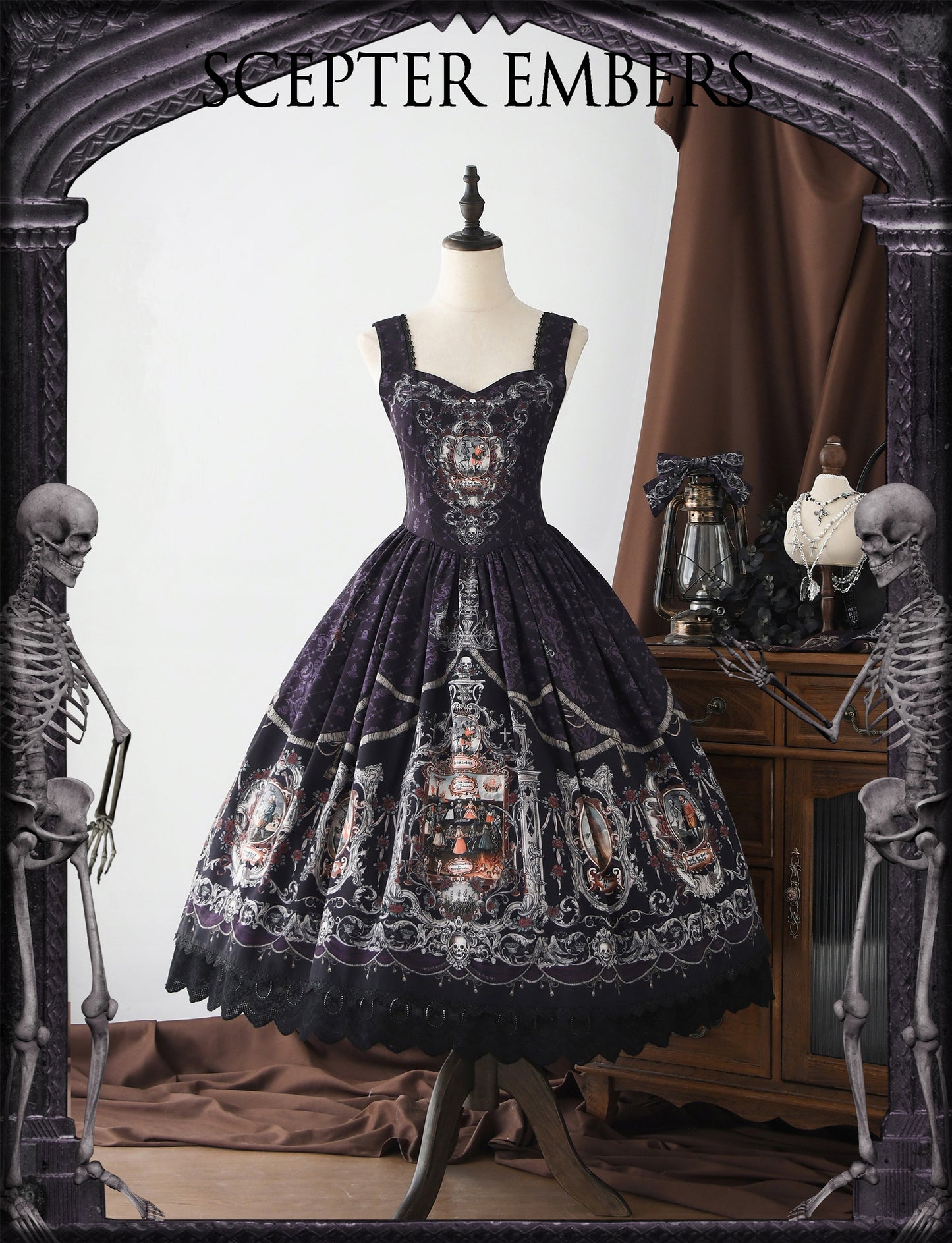 【受注予約4/28まで】Dark Dance ゴスロリジャンパースカート2型・パープル