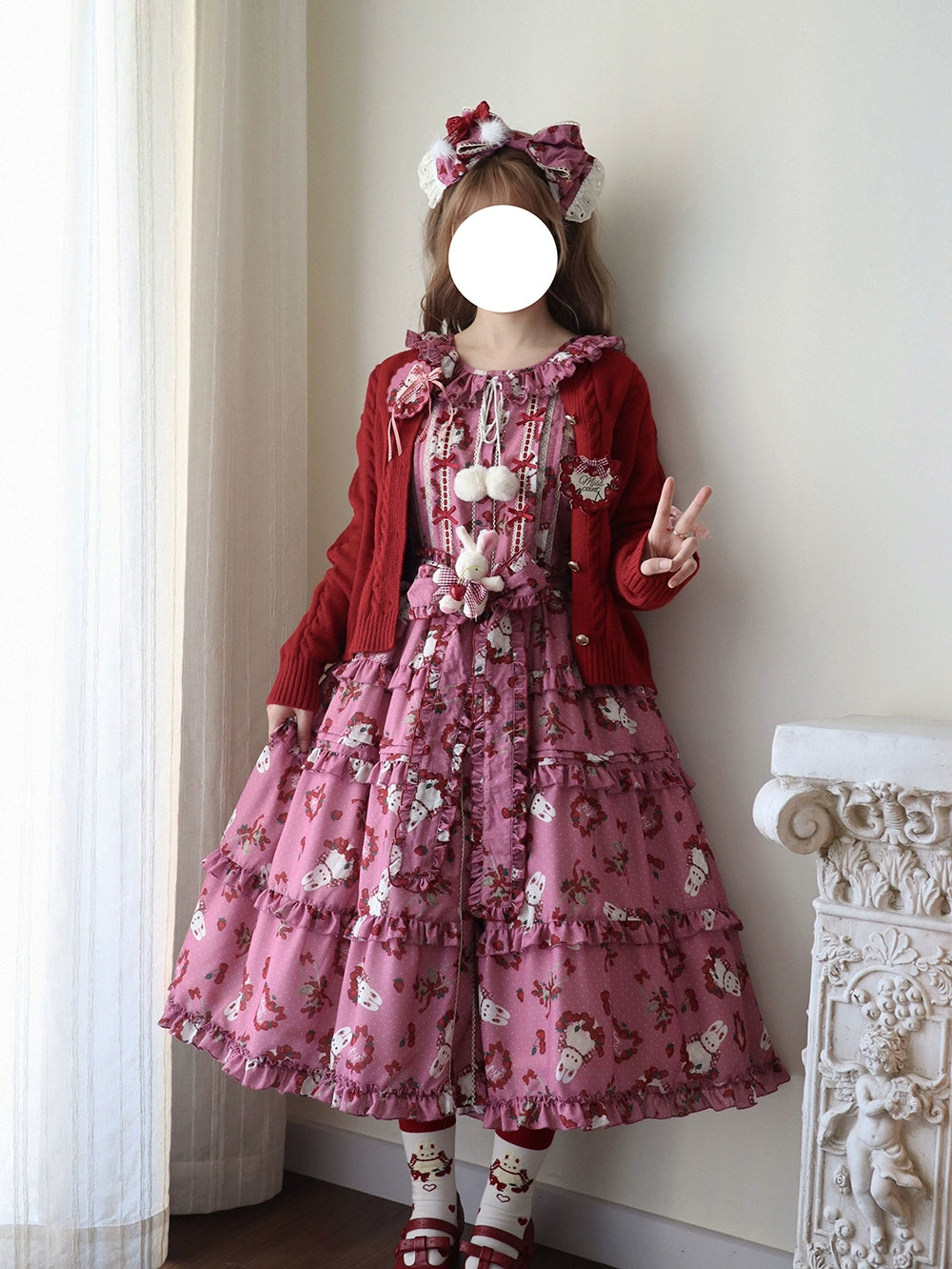 【予約販売】Sweet Berry Rabbit ニットカーディガン