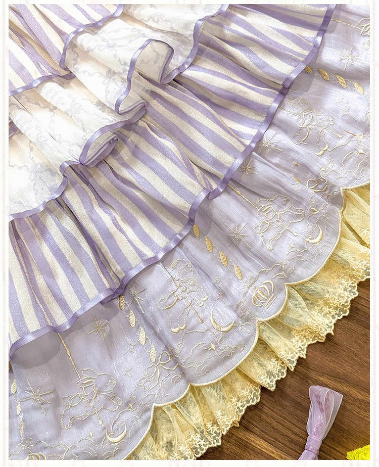 Cloud Paradise Tiered Jumper Skirt