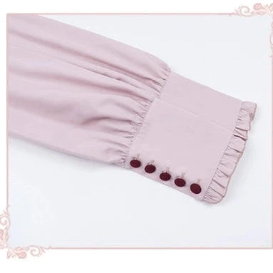 Rose red fake two-piece style dress