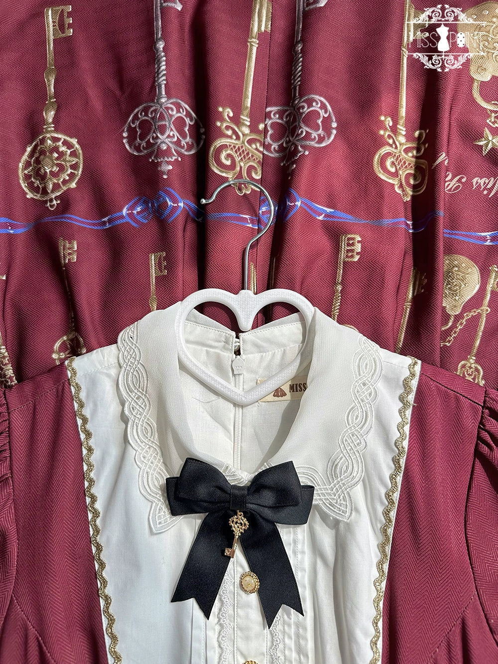 【予約販売】秘密の鍵 アンティーク半袖ワンピース