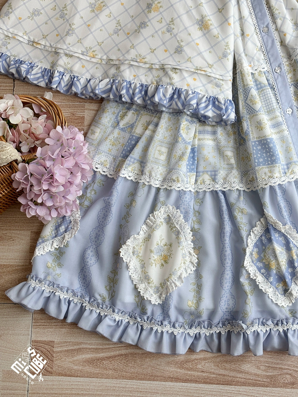 【受注予約7/14まで】Pathwork Garden カントリー風プリントスカート