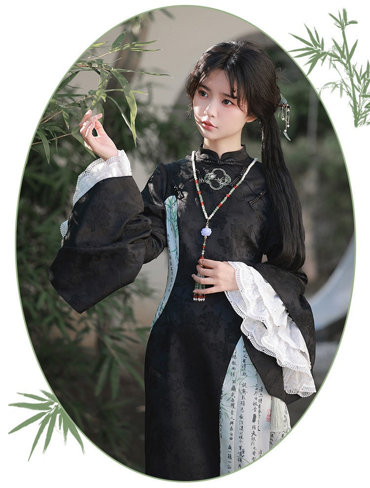 【同時購入のみ】白緑 ネックレス、リボンクリップ