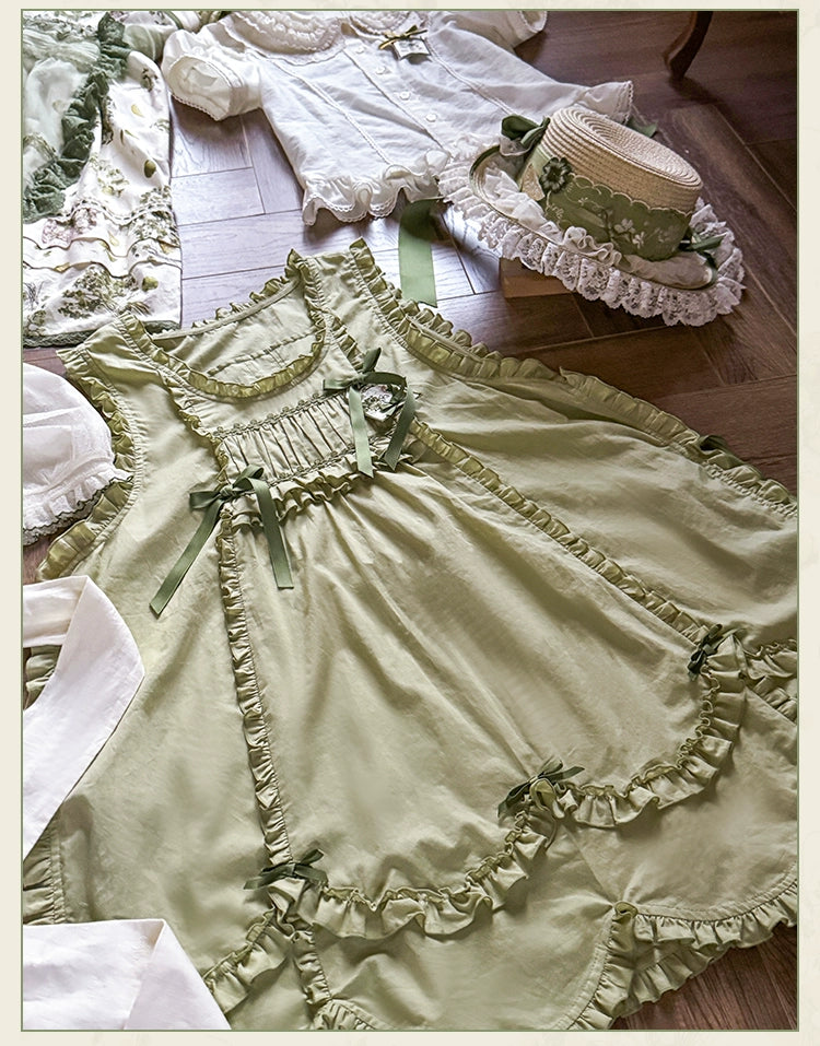 同時購入のみ【受注予約5/18まで】Four Leaf Clover and Lime エプロンとジレ