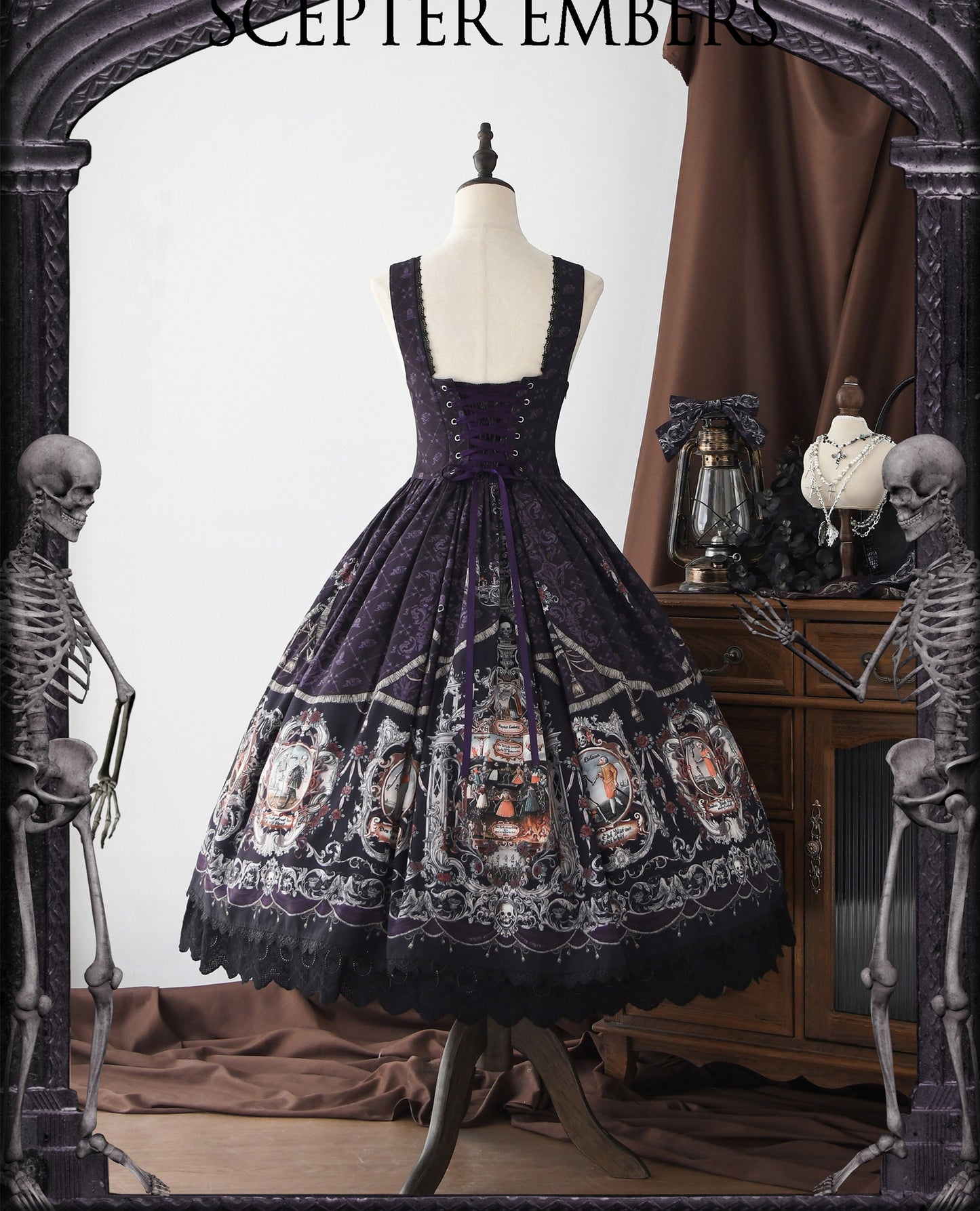 【受注予約4/28まで】Dark Dance ゴスロリジャンパースカート2型・パープル