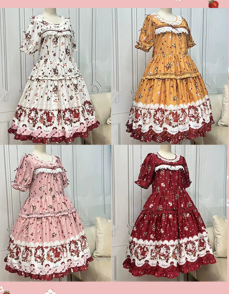 Berry Party Short Sleeve Dress