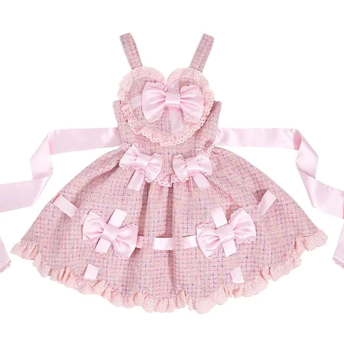 Ribbon Gift Box ミニ丈ジャンパースカートとトップスのセット